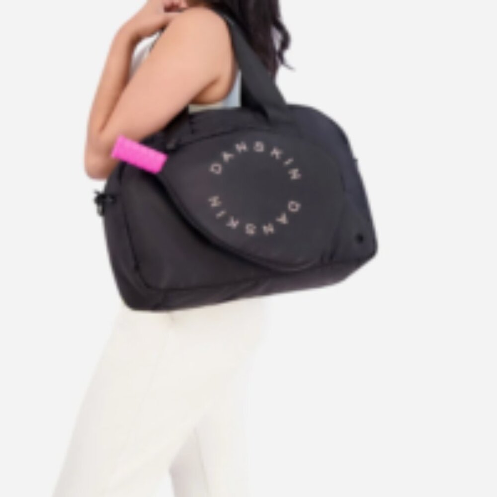 DANSKIN BLACK MULTI COMPARTMENT PICKLE BALL RACKET GARMENT CARRIER SIZE OS NWT